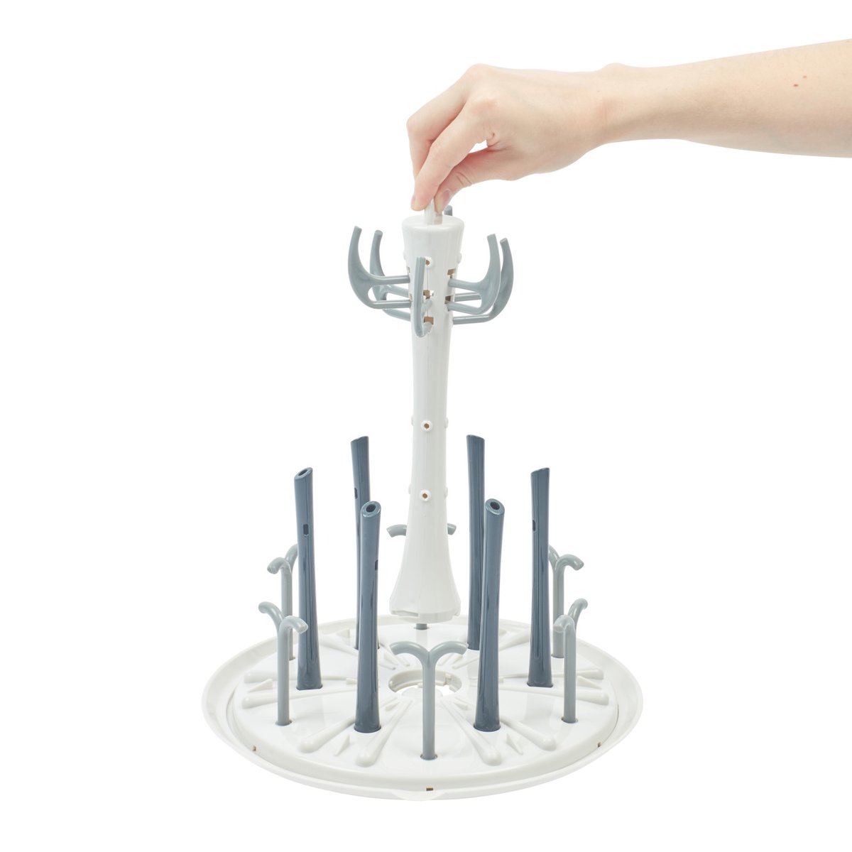 Sèche-biberon jusqu'à 6 biberons, accessoires gris, BABYMOOV