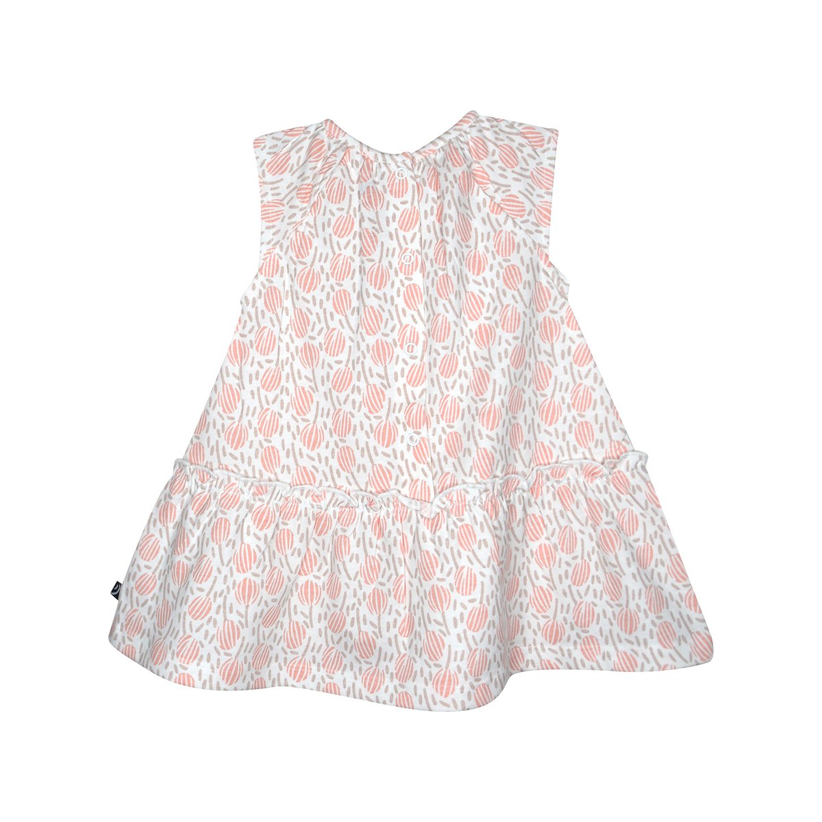 Robe bandeau lilirose manches courtes bebe blanc, SUCRE D'ORGE