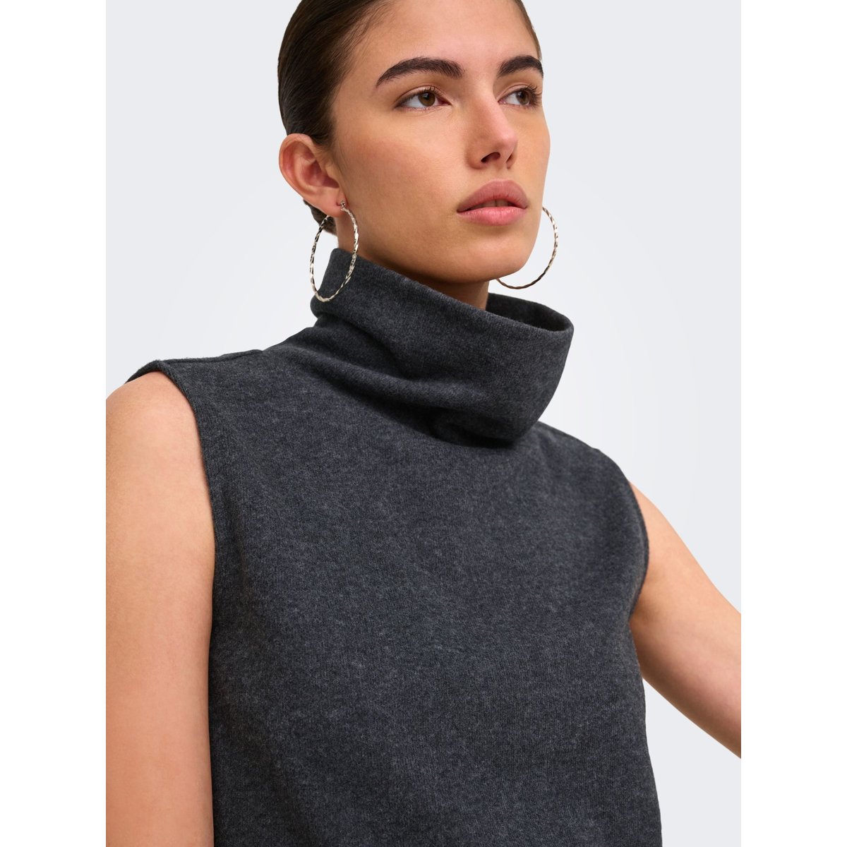 Top dark grey melange, JDY
