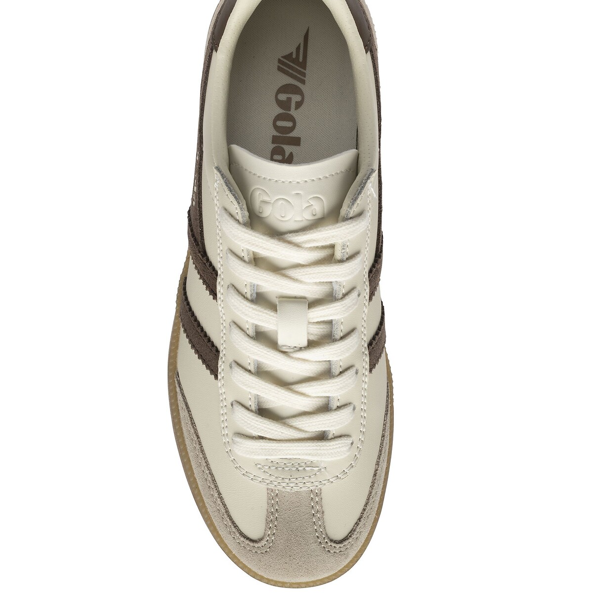 Baskets en cuir, VIPER LEATHER blanc/marron, GOLA