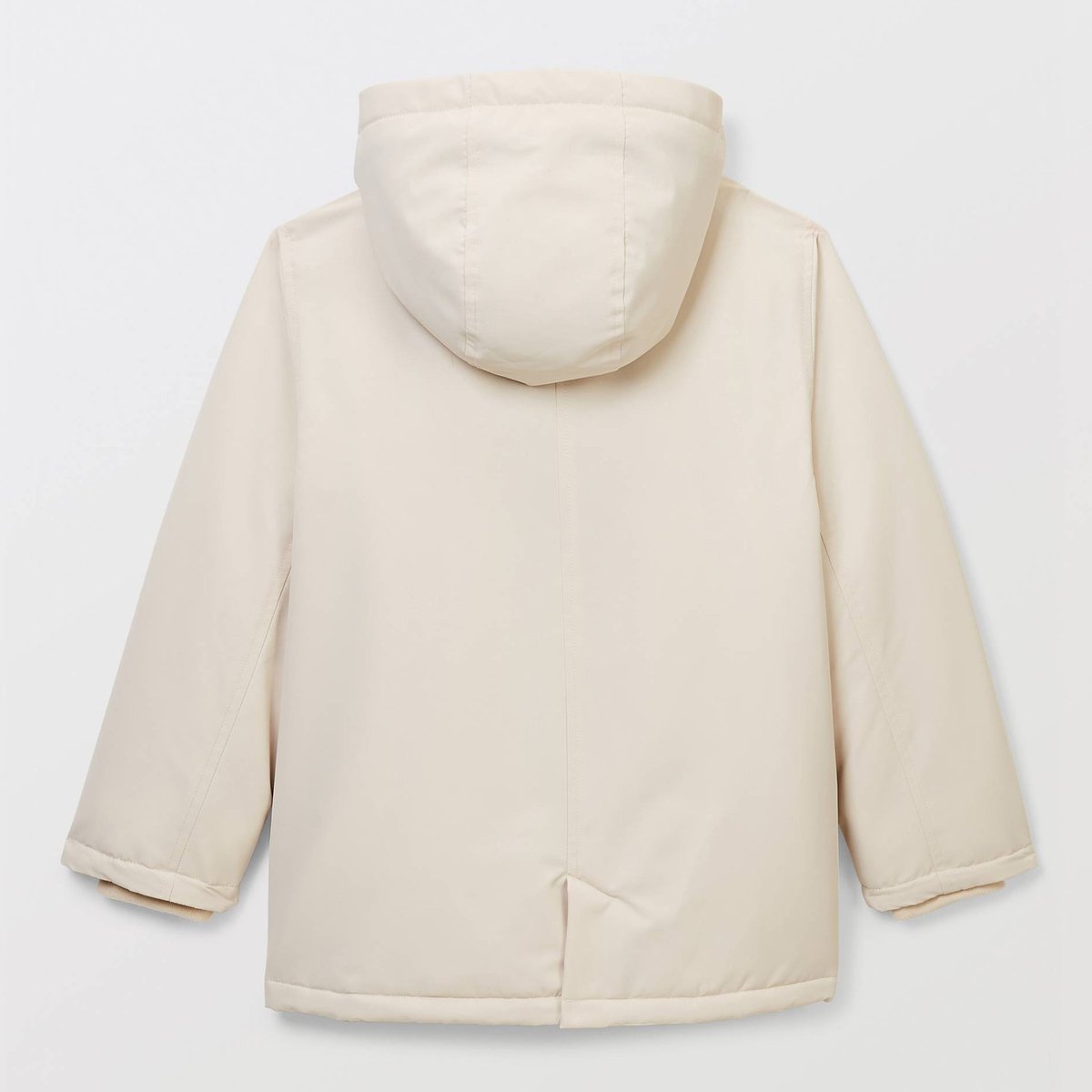 Parka uni imperméable fourrée à capuche parchemin, MONOPRIX