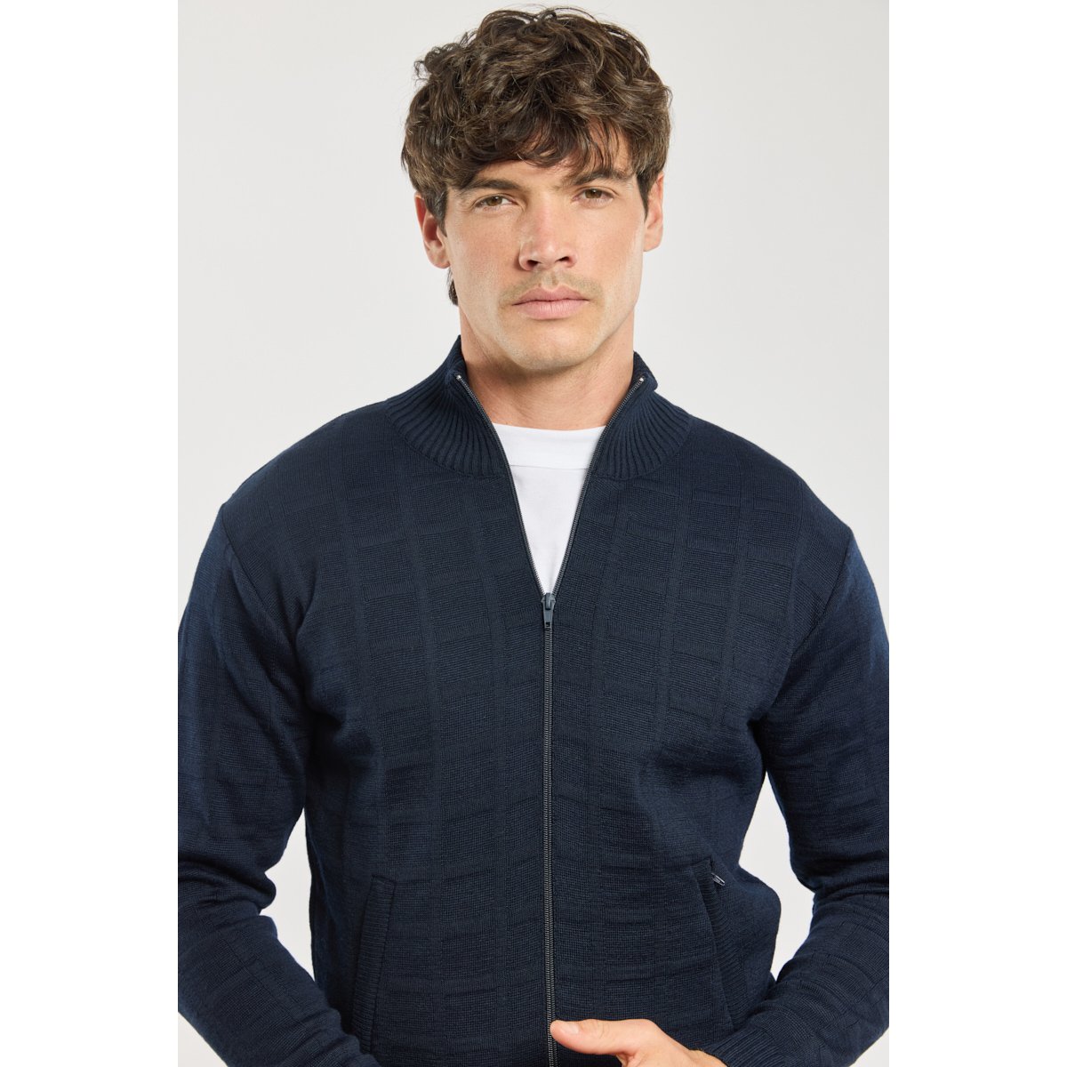 Cardigan zippé Bérac amiral, GUY DE BERAC