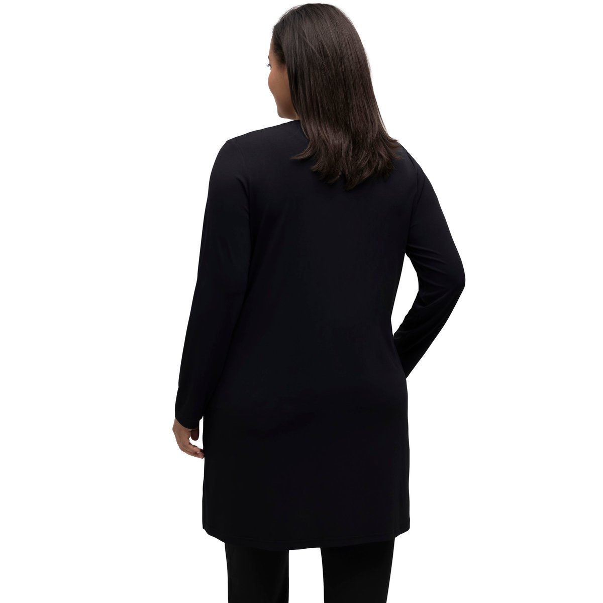Veste en jersey, imprimé à pois. Col en V noir, ULLA POPKEN