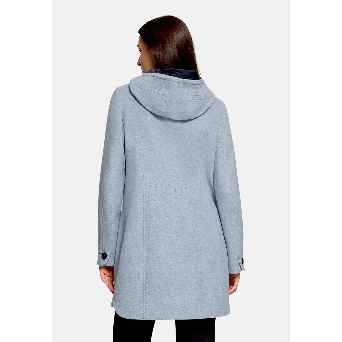 Veste en laine à capuche bright blue melange, GIL BRET