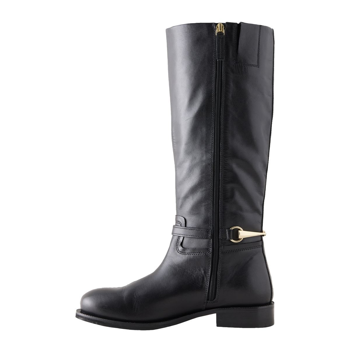 Bottines d’équitation larges en cuir à mors noir, NEXT