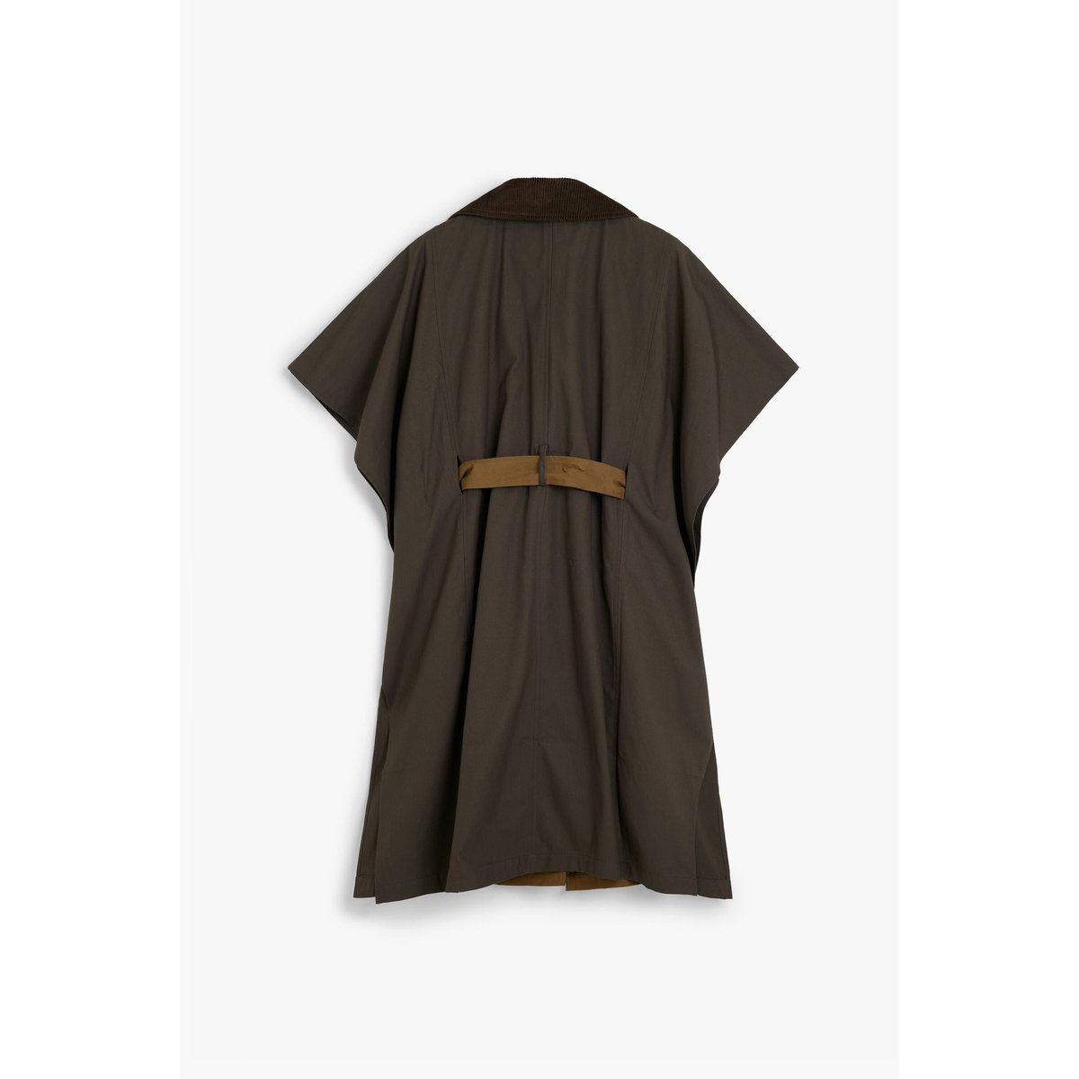 Poncho en gabardine marron, DESIGUAL