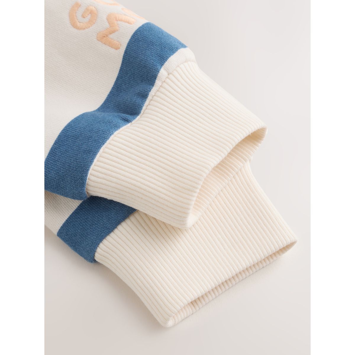 Barboteuse sweat baby rayure bleu/écru, NEXT
