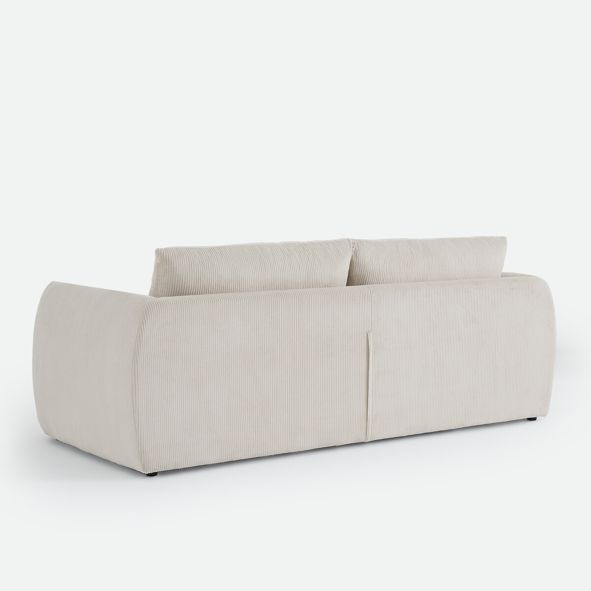 Canapé droit, 3 ou 4 places, en velours côtelé moyennes côtes, EDITH beige, LA REDOUTE INTERIEURS