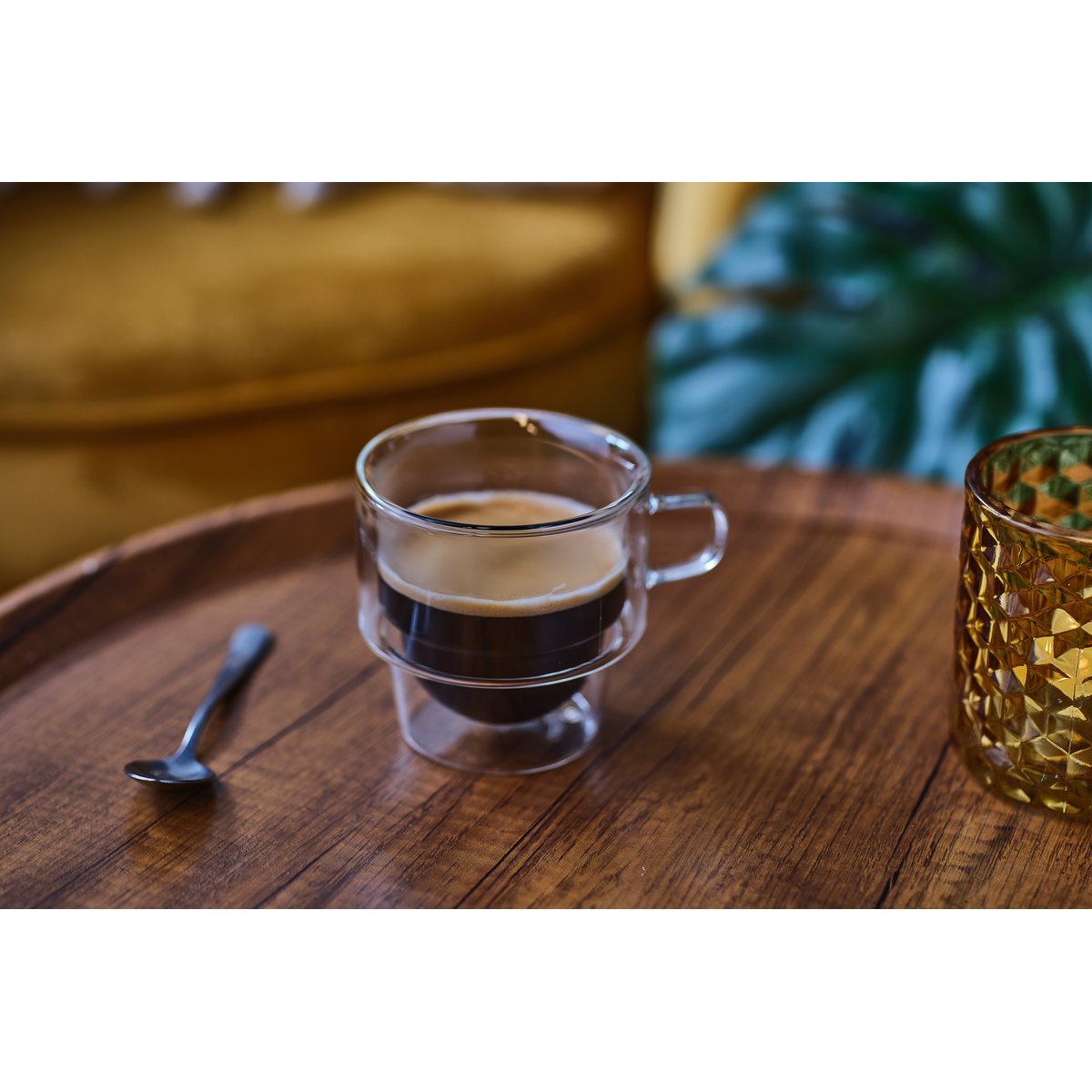 Lot de 2 tasses à café en Verre double paroi, OMAGIO transparent, COSY&TRENDY