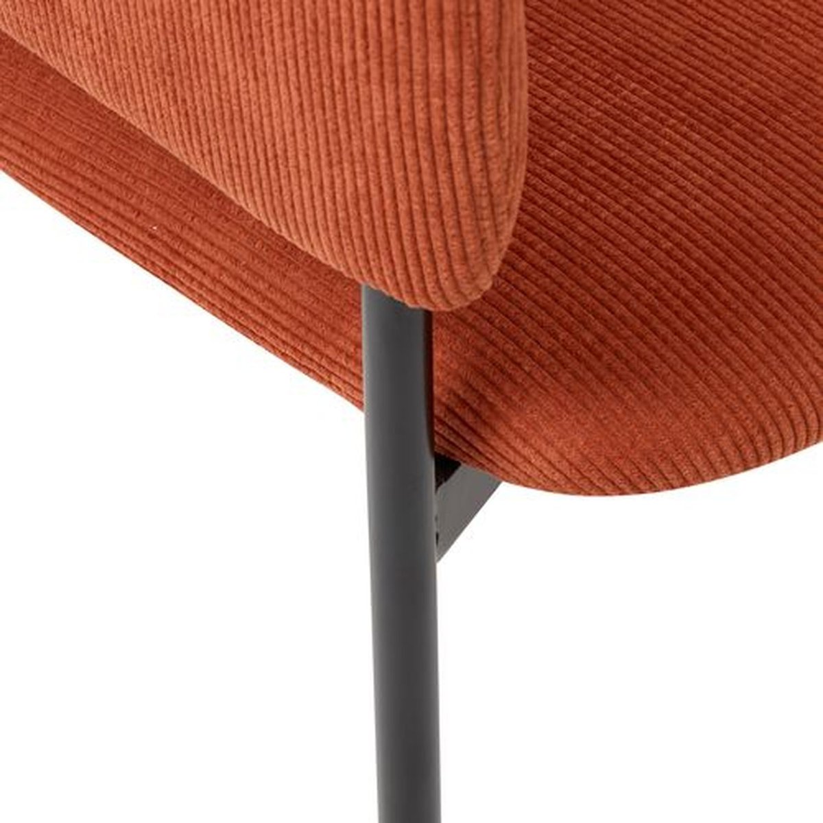 Lot de 2 fauteuils à diner en velours SOLEA marron, TOILINUX