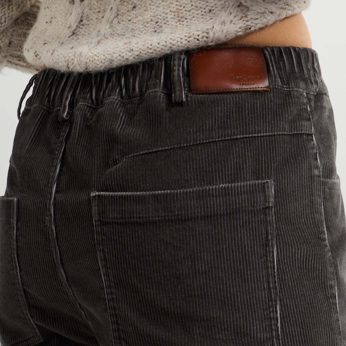Pantalon Coupe Droite En Velours Côtelé gris, PEPE JEANS