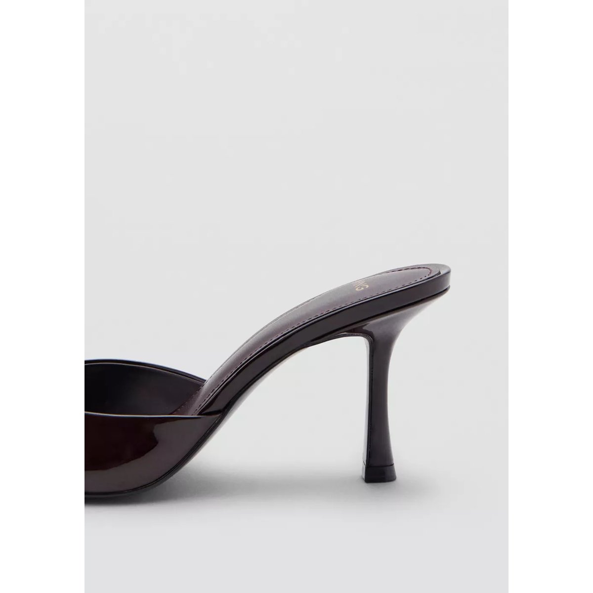 Sandales vernies à talon bordeaux, MANGO