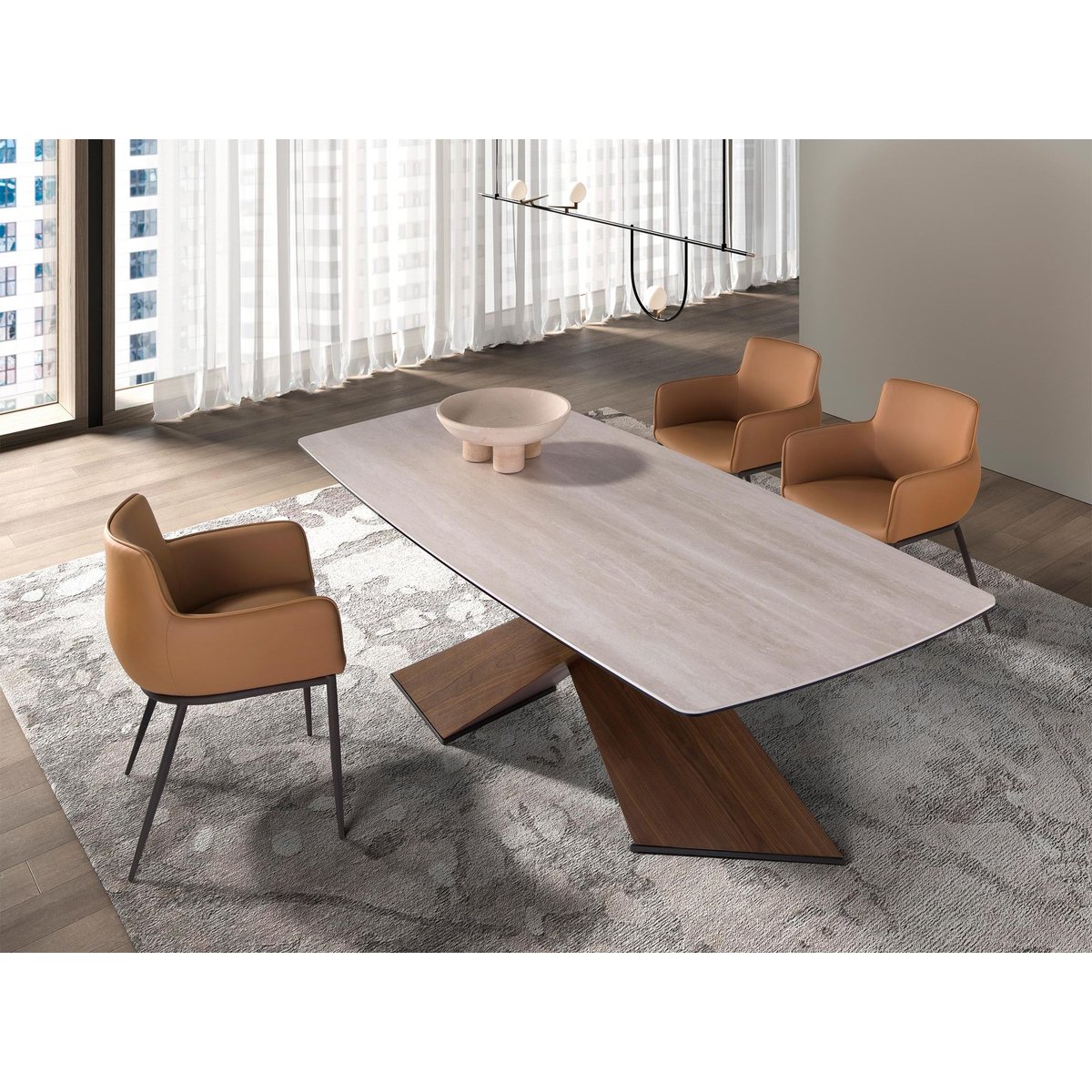 Chaise similicuir marron | noir, ANGEL CERDA