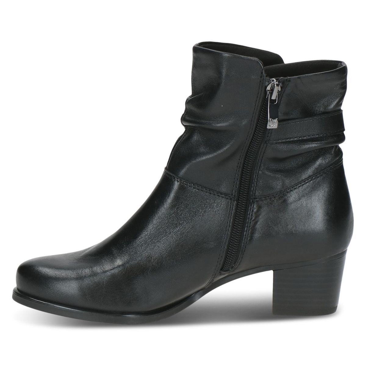 Bottine en cuir noir nappa, CAPRICE