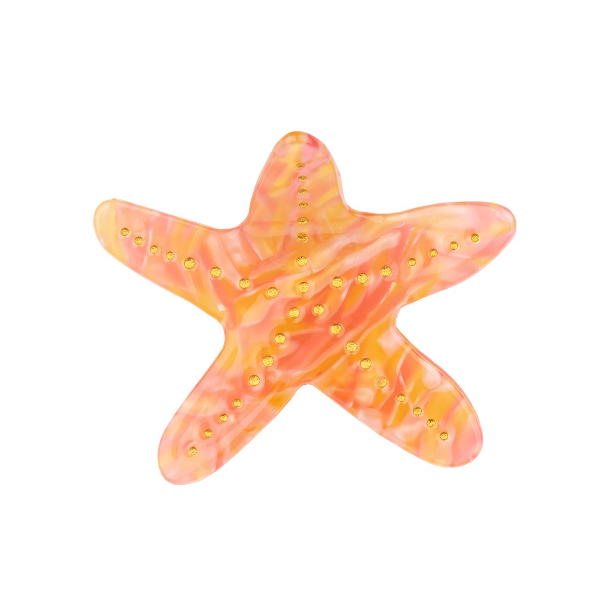 Pince à cheveux ÉTOILE DE MER orange, COUCOU SUZETTE