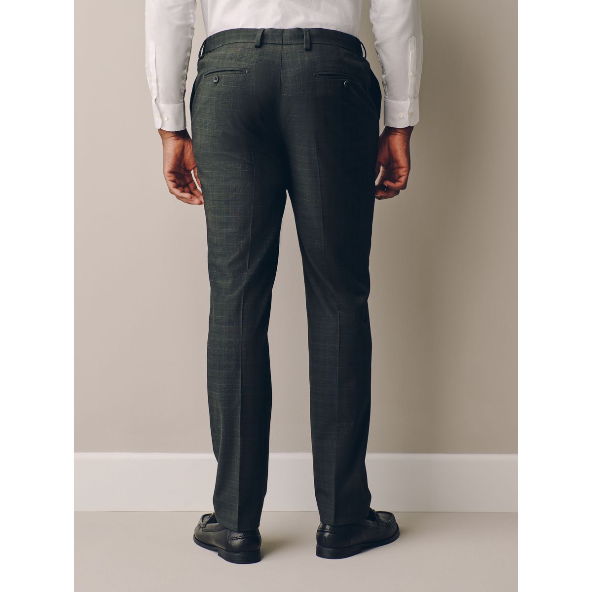 Pantalon de costume motionflex à carreaux vert, NEXT