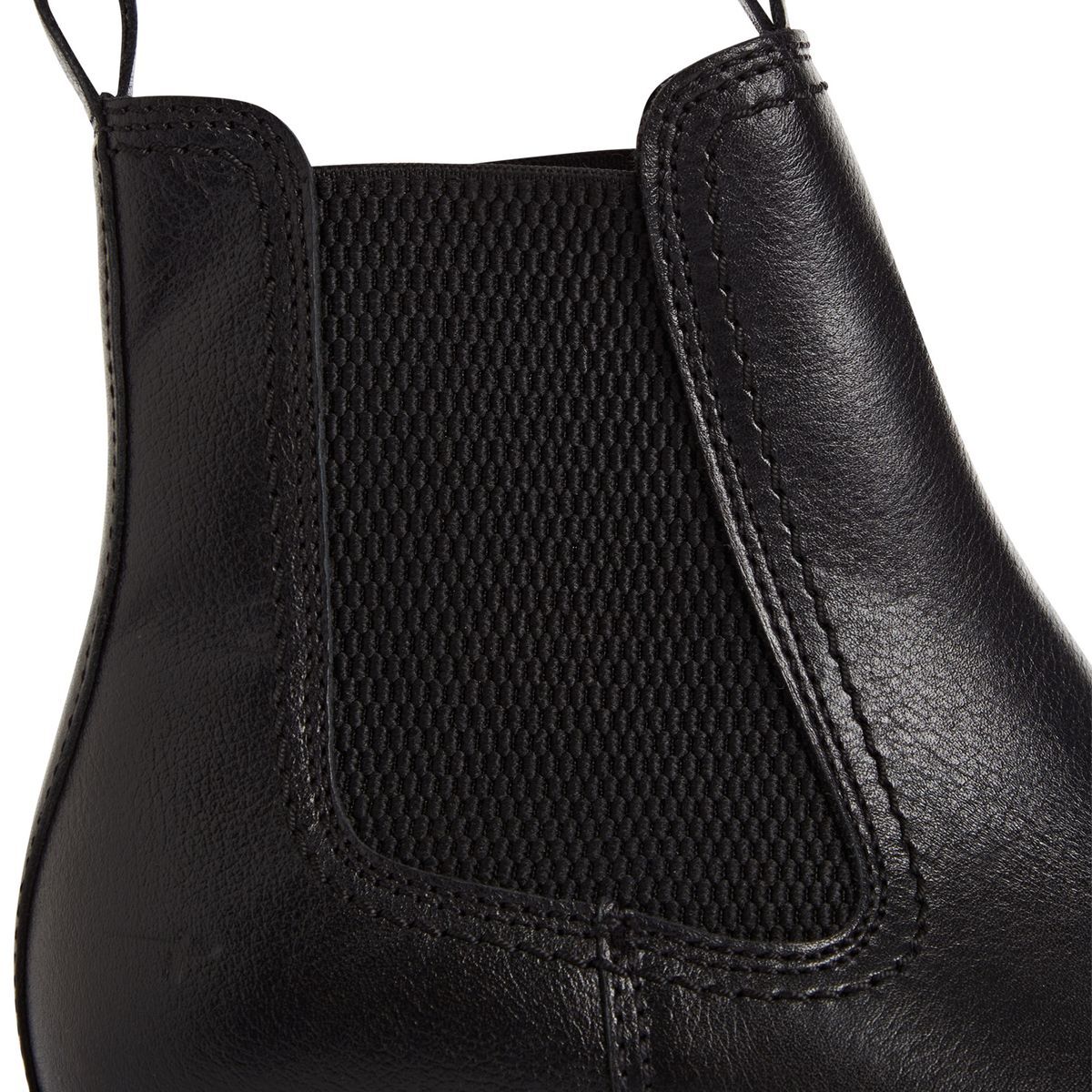 Bottine Chelsea en cuir noir cuir, TAMARIS