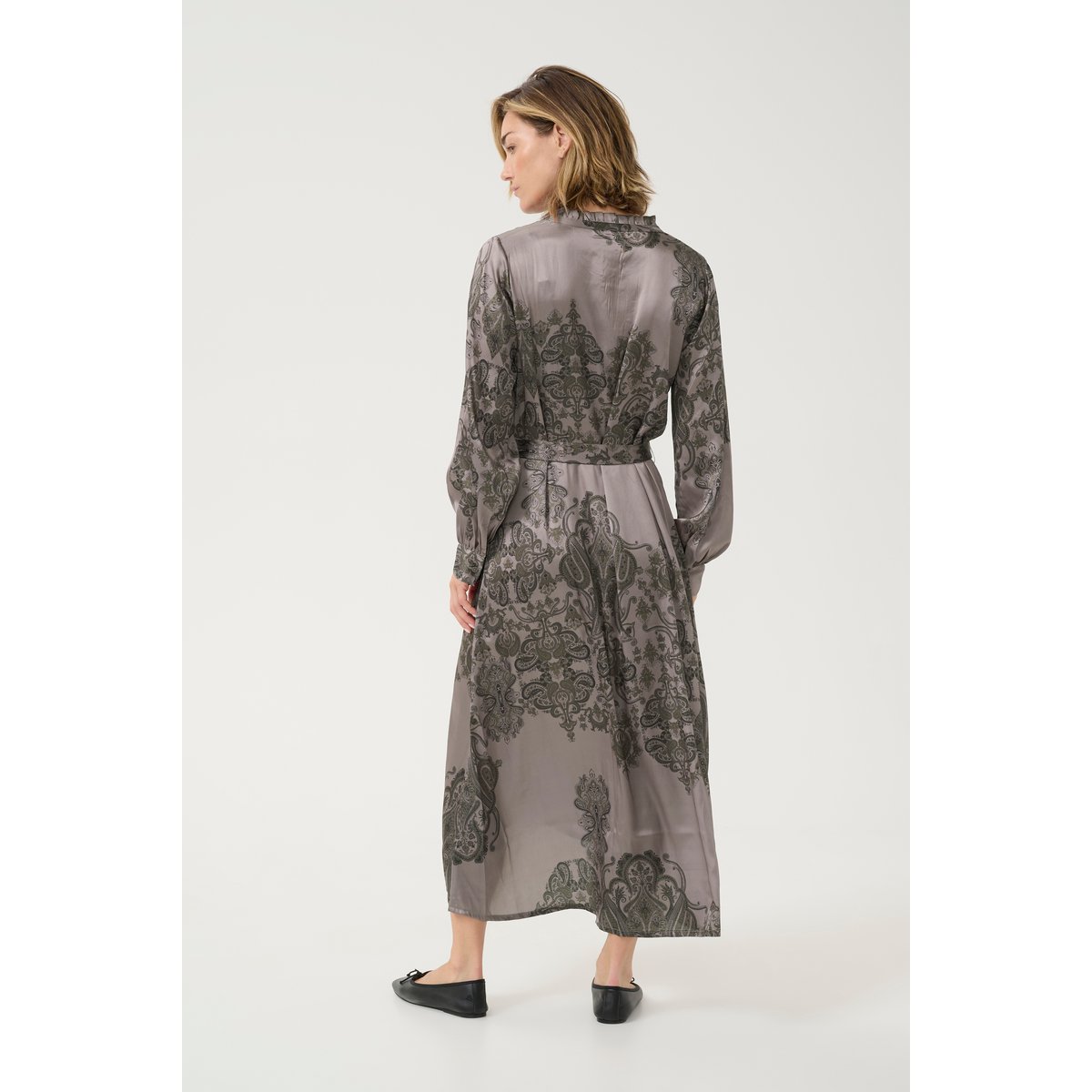 Dress gris ethnique falcon-big black/grey print, KAFFE