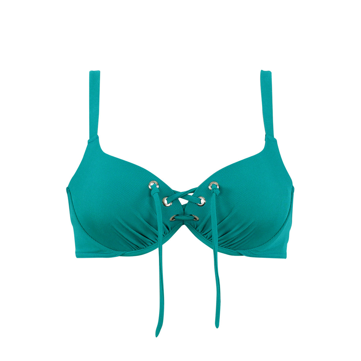 Haut de maillot balconnet avec armatures ALLURE tropikal green, LAURA BY JANINE ROBIN