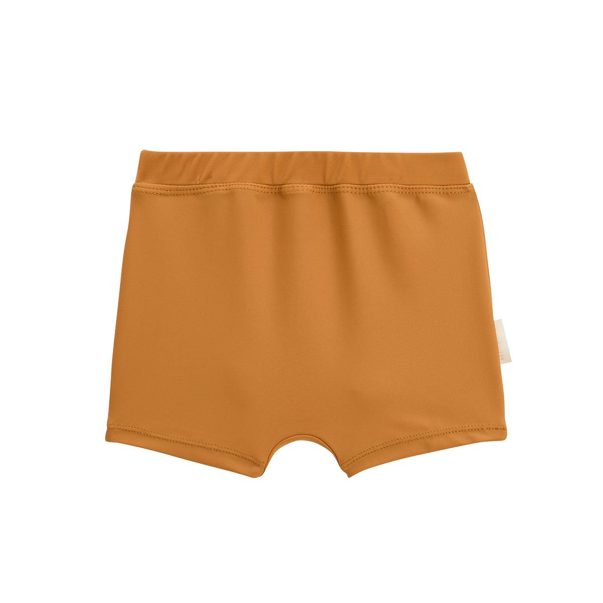Maillot de bain bébé 2 pièces t-shirt de protection UV et boxer Mio camel, PETIT BEGUIN