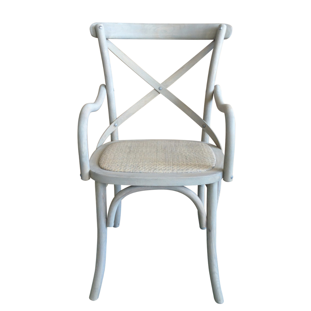 Lot de 2 fauteuils bridge en bois massif et cannage L62 cm - BISTROT bois clair, SIGNATURE
