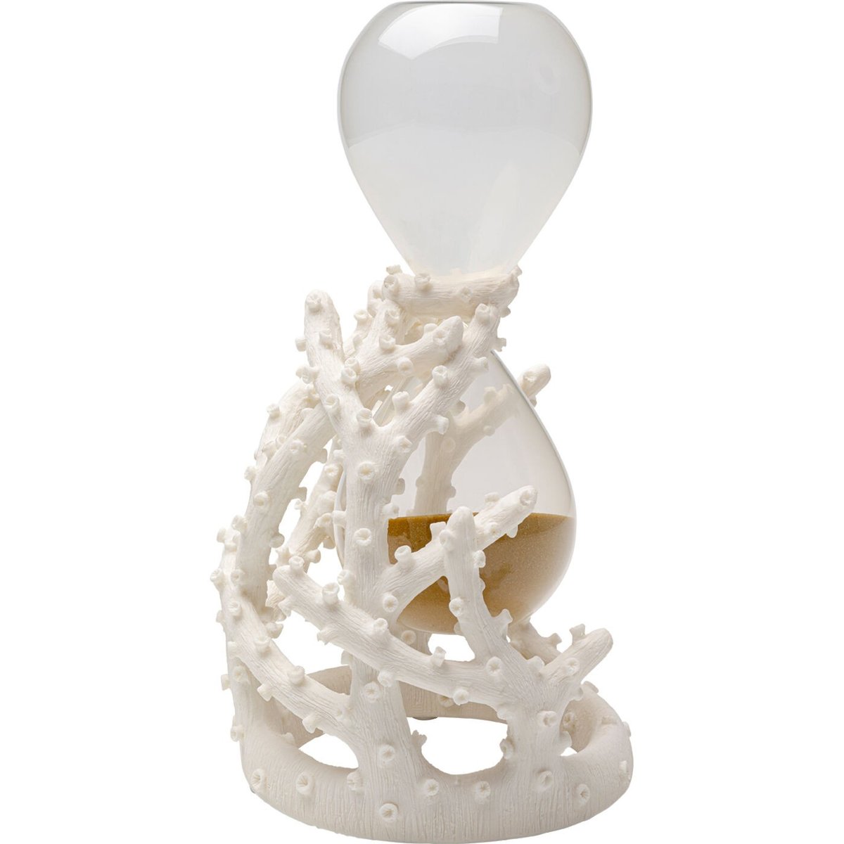 Sablier imitation corail blanc, KARE DESIGN