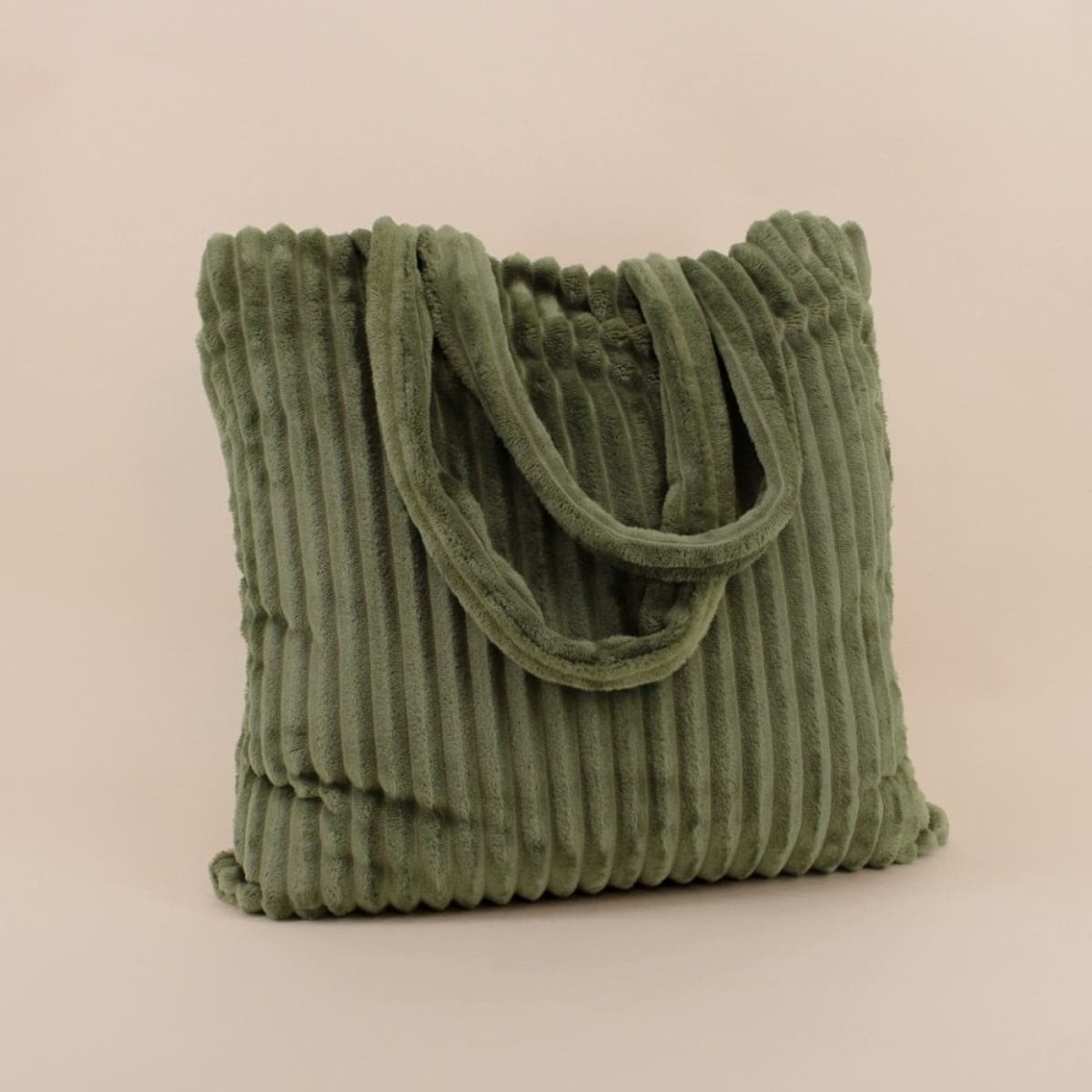 Plaid + tote bag ultra doux 130x170cm vert, ORNAMI