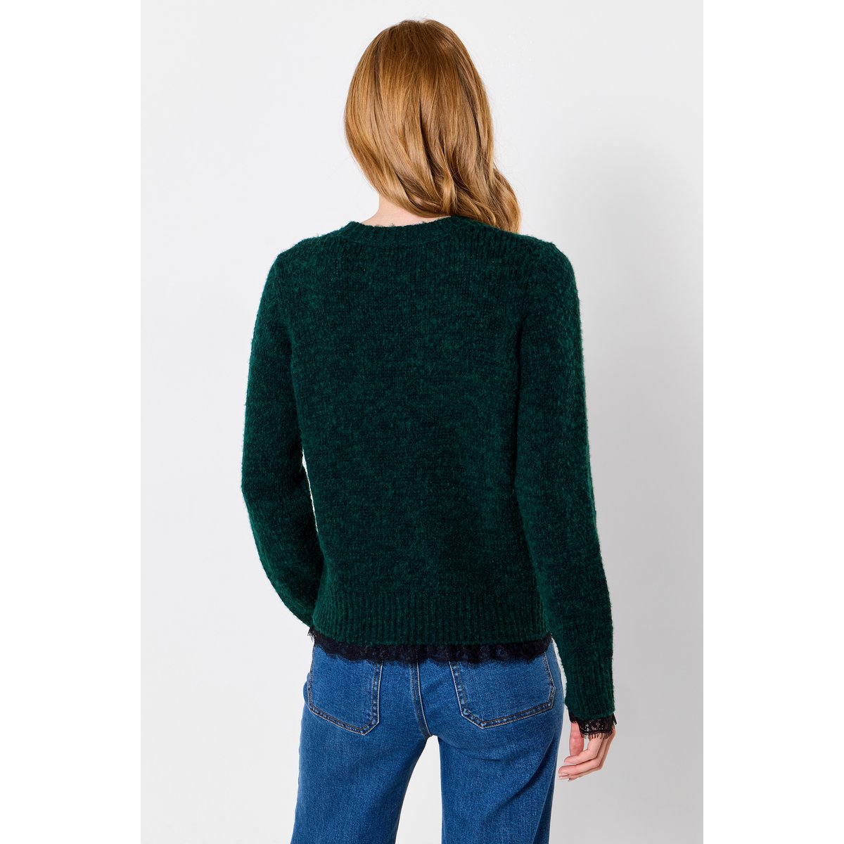 Pull en Maille à Dentelle Délicate vert, JOE BROWNS