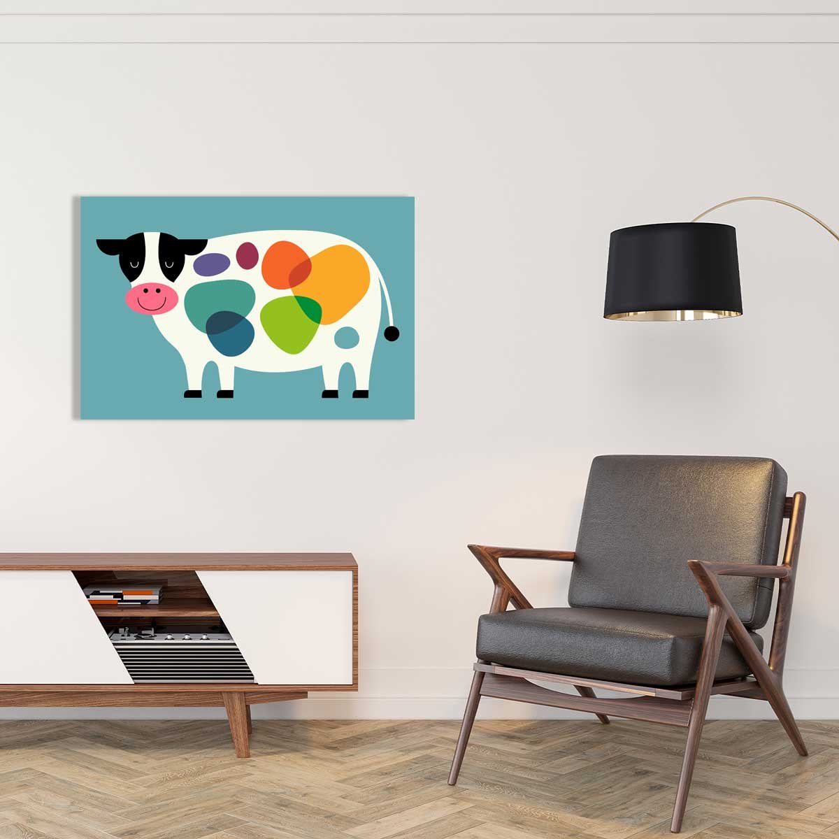 Tableau happy milk ! toile imprimée, HEXOA