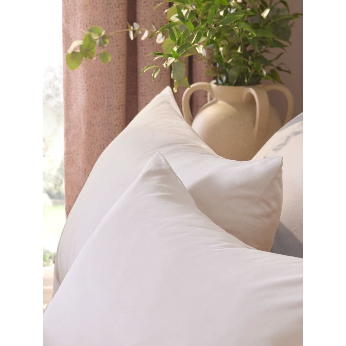 Housse de couette/taie d'oreiller 200 fils naturel, NEXT