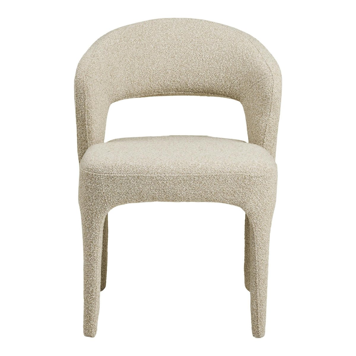 Chaise en tissu bouclette sable (lot de 2) TULSA beige, PIER IMPORT