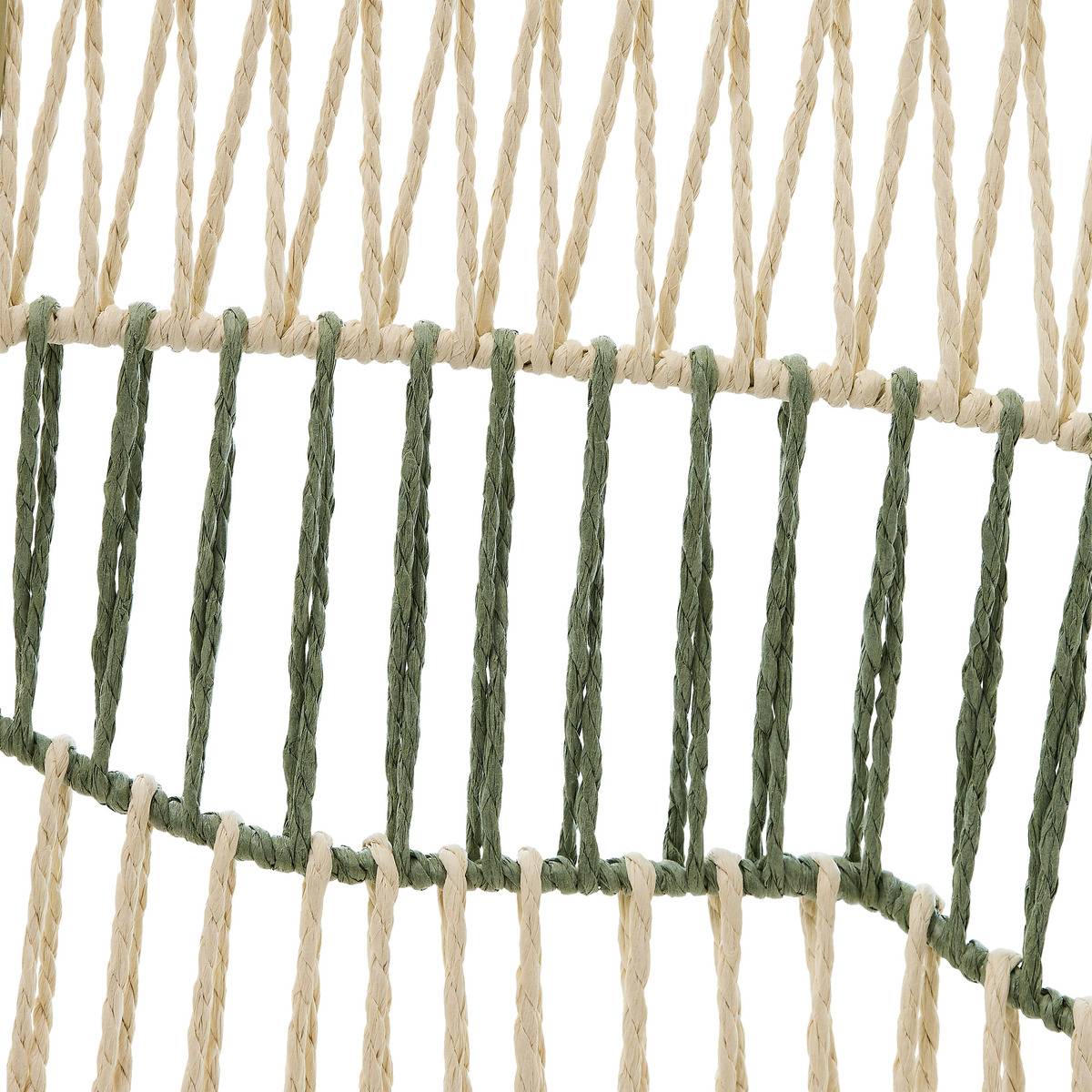 Décoration murale en métal et papier tressé HENRY beige, ATMOSPHERA