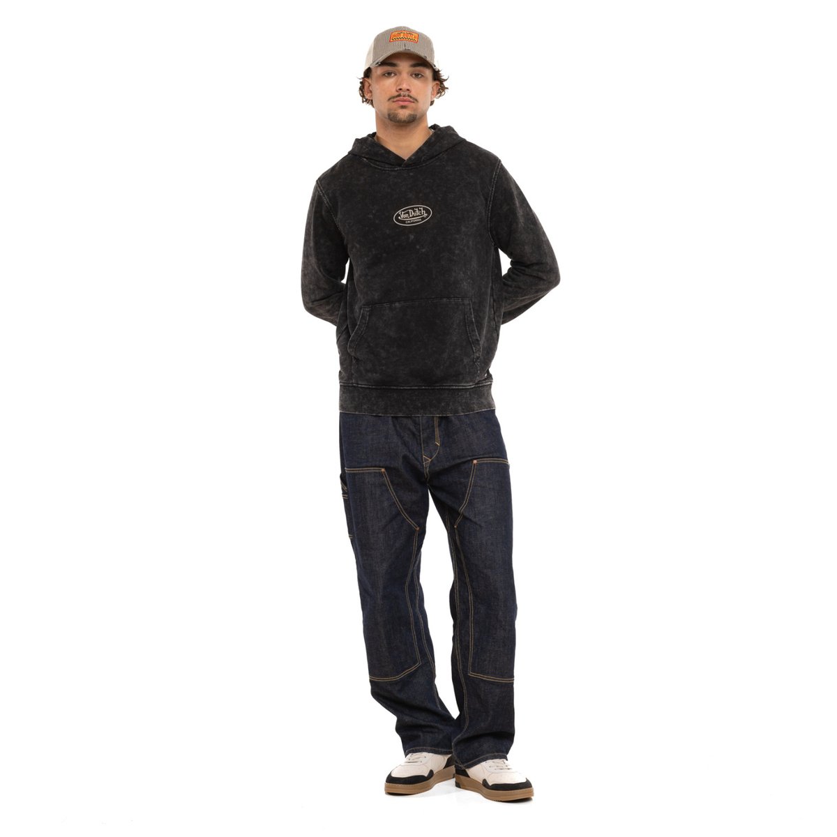 Sweat à capuche Mattia noir/gris foncé, VON DUTCH