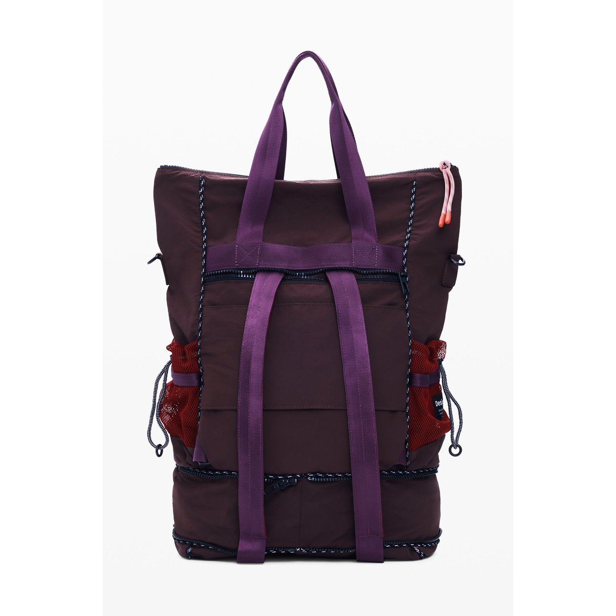 Grand sac à dos voyager multiposition rouge, DESIGUAL