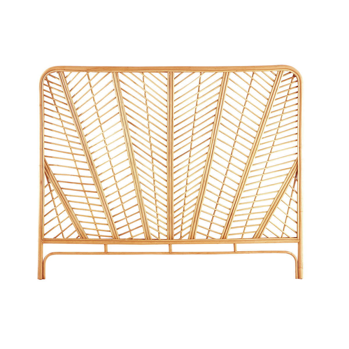 Tête de lit en rotin L162 cm GALON marron clair, MILIBOO