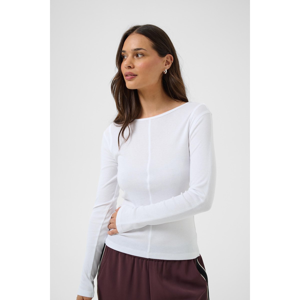 T-shirt à manches longues blanc, KAFFE