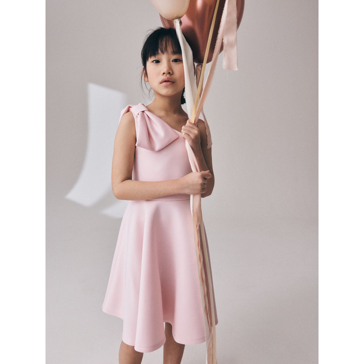 Robe asymétrique néoprène occasion nœud rose, NEXT
