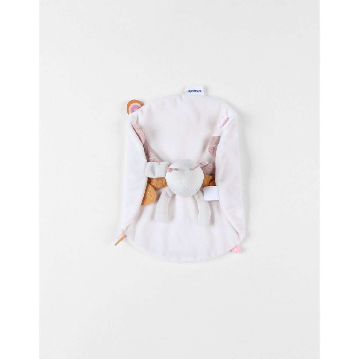 Doudou marionnette beige, rose, ocre, NOUKIE'S
