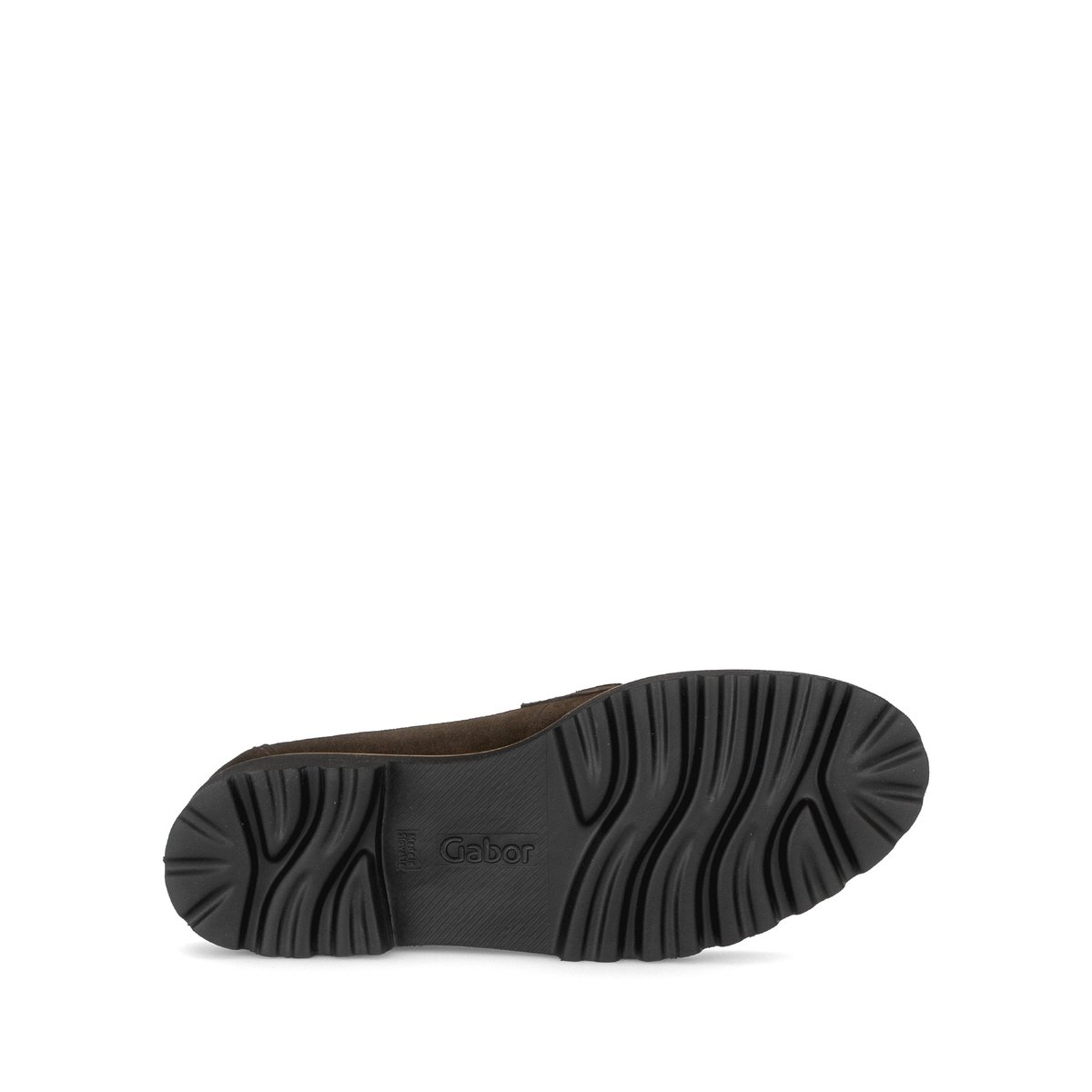 Mocassins en cuir à talon décroché velours, GABOR