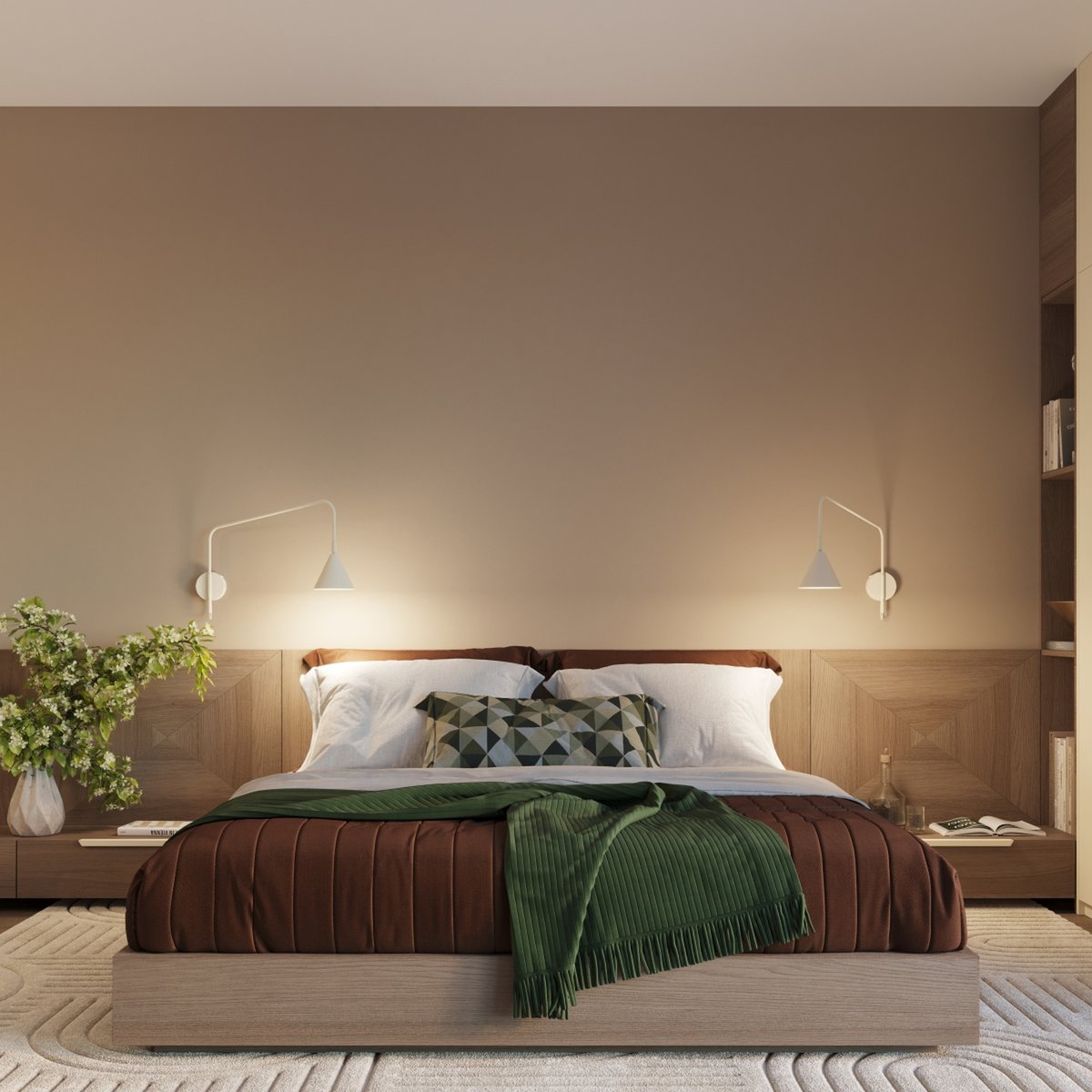 Applique murale Beige E14 1 NOX beige, EDEN