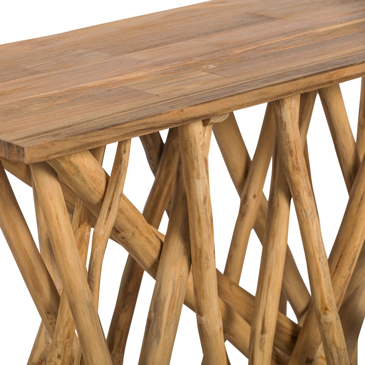 Console en branches de teck ENORA naturel, HYDILE