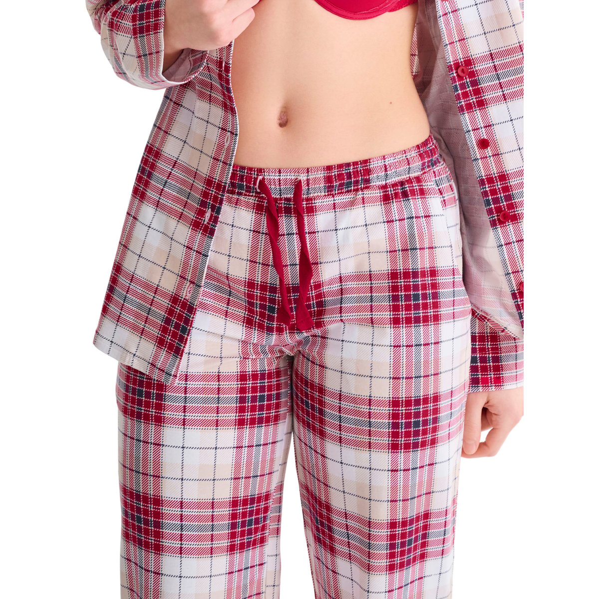 Bas pyjama pantalon long COSY NIGHTS rouge, LISCA