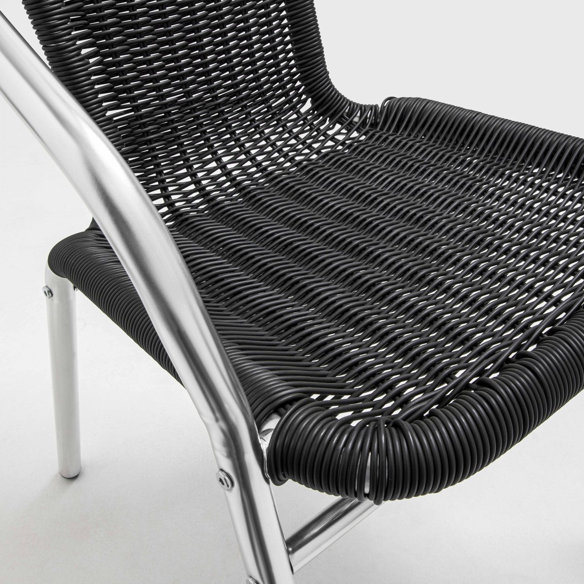 Fauteuil de jardin aluminium et résine gris, OVIALA