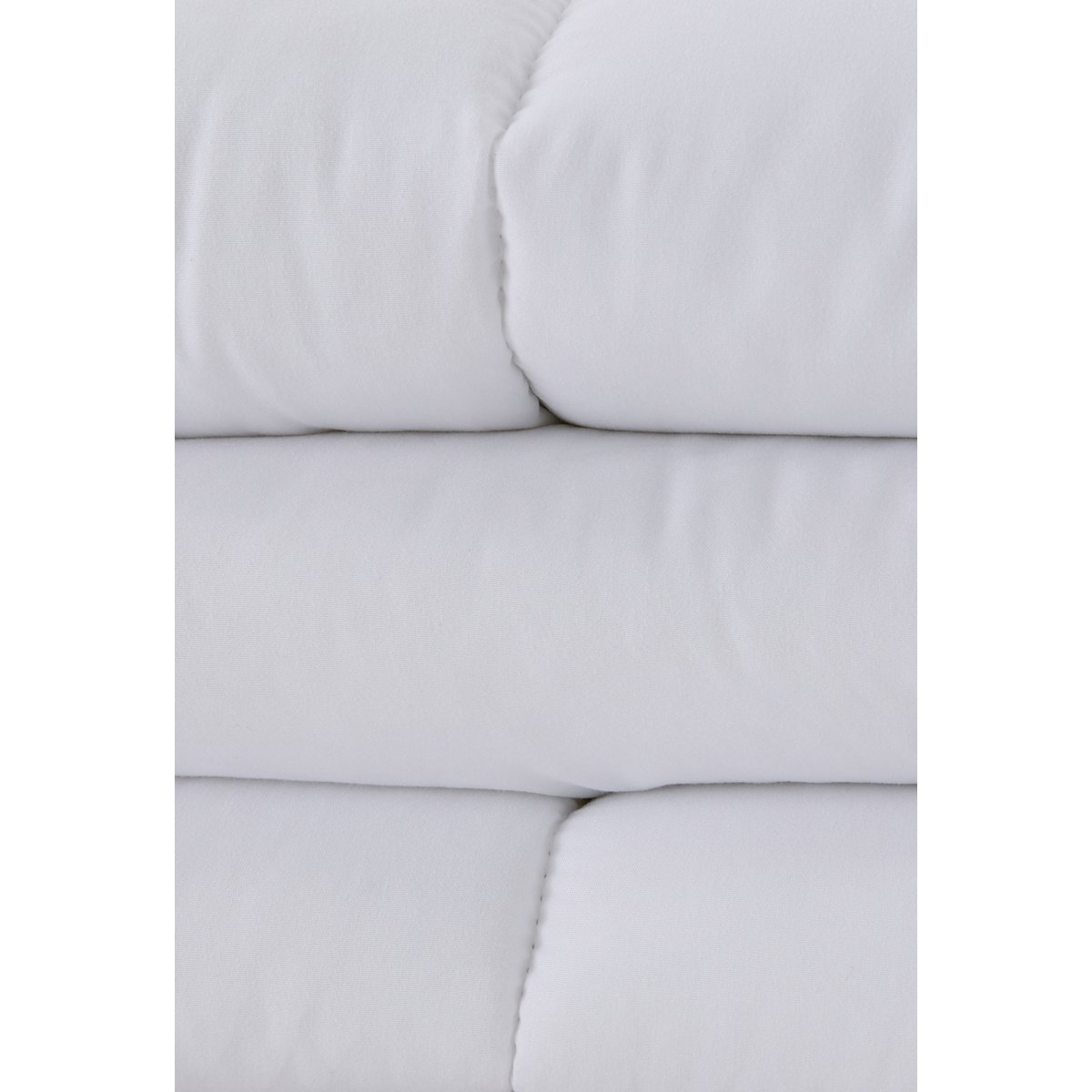 Couette microfibre, 140x200cm, 100% polyester blanc, MONOPRIX