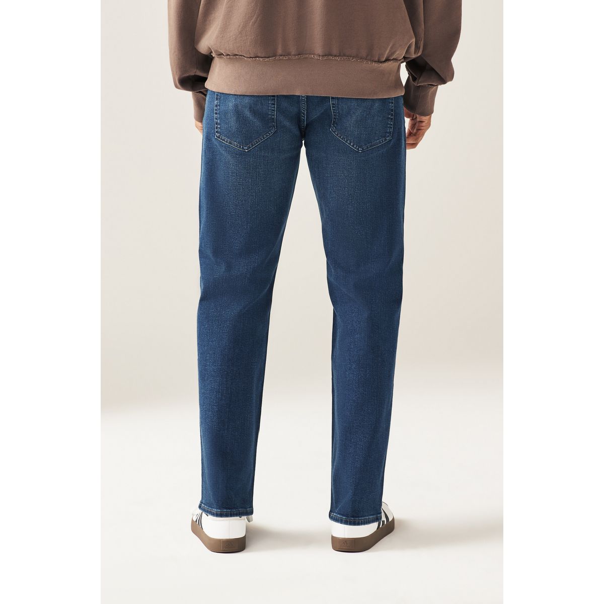 Jean décontracté stretch essentiel bleu moyen, NEXT