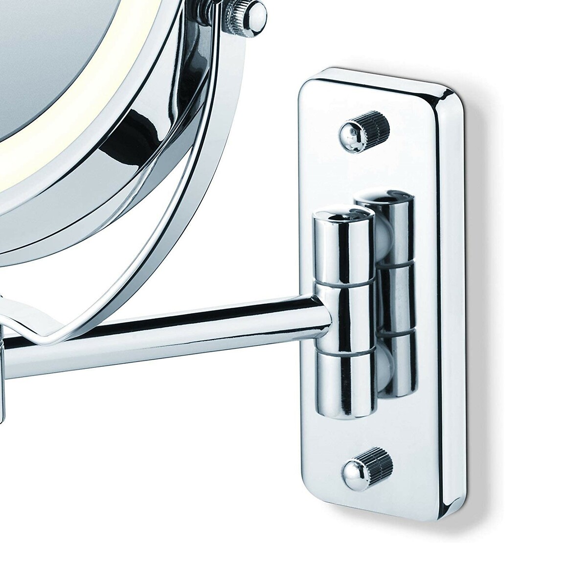 BS59 Illuminated Magnifying Wall / Standing Mirror chrome grey, BEURER