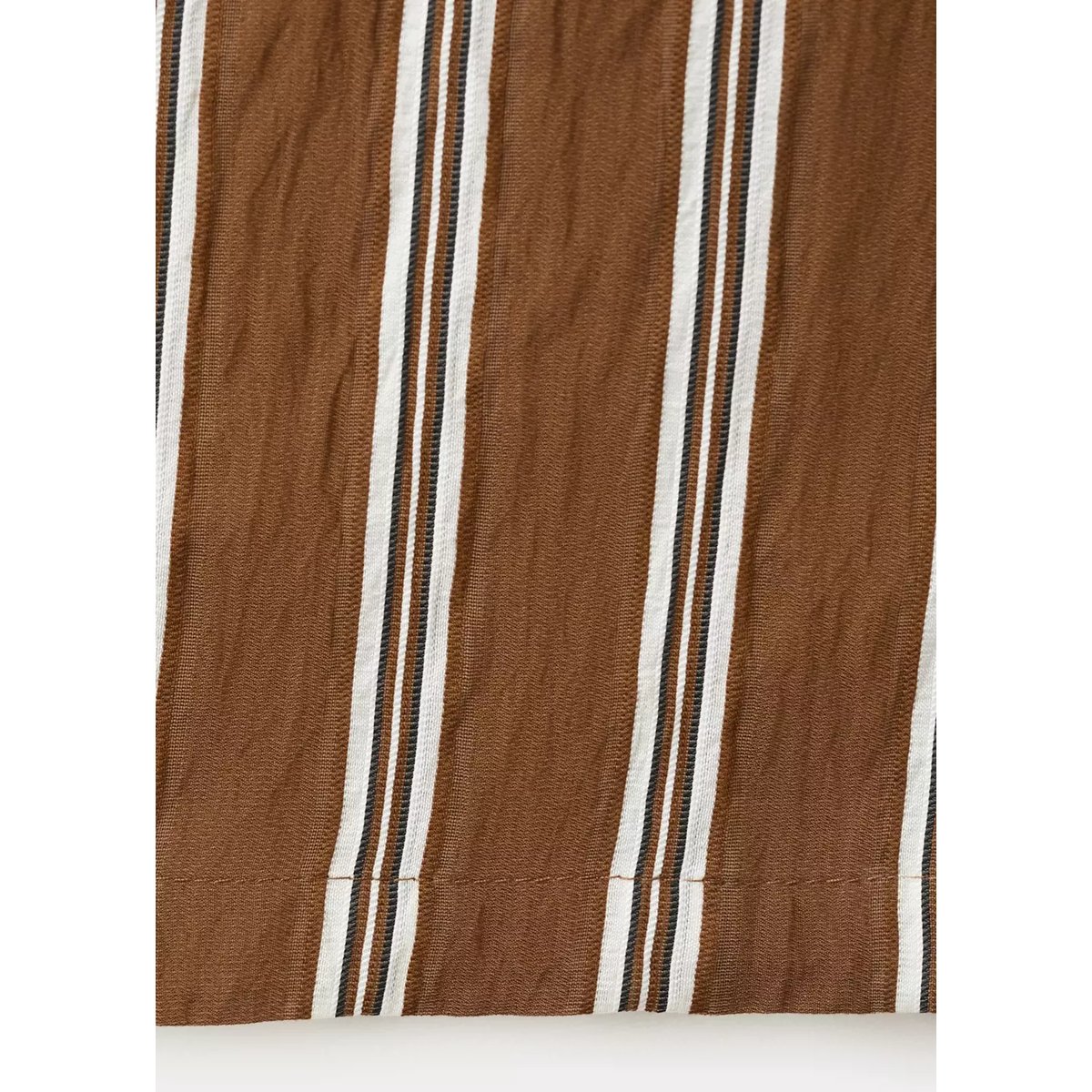 Pantalon rayures pinces marron, MANGO