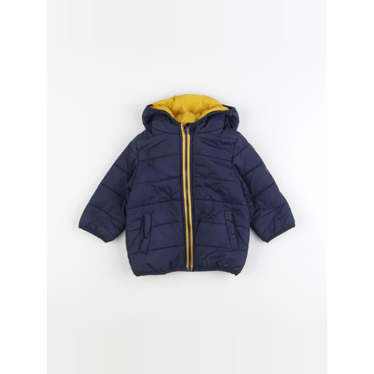 Doudoune réversible - Très bon état bleu, jaune, VERTBAUDET