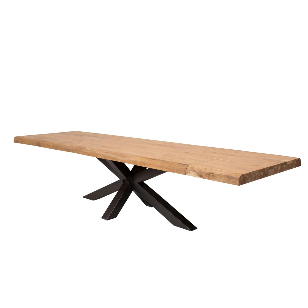 Table à manger extensible bois massif 240/340 cm MELBOURNE bois naturel, PIER IMPORT