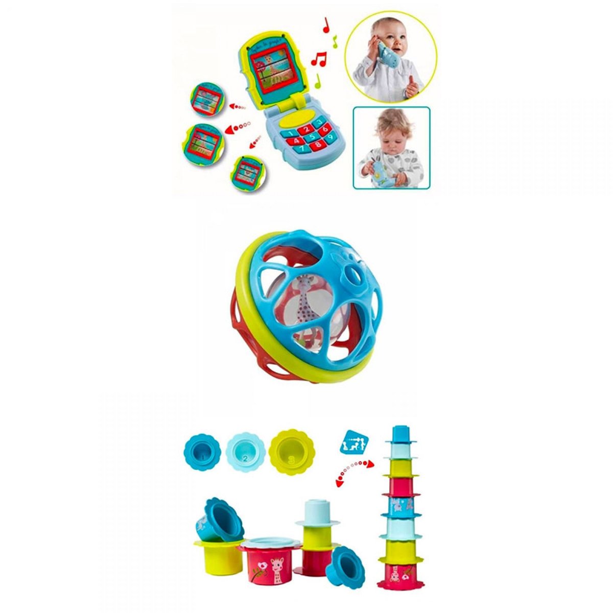 Coffret jouets d'éveil rouge, VULLI